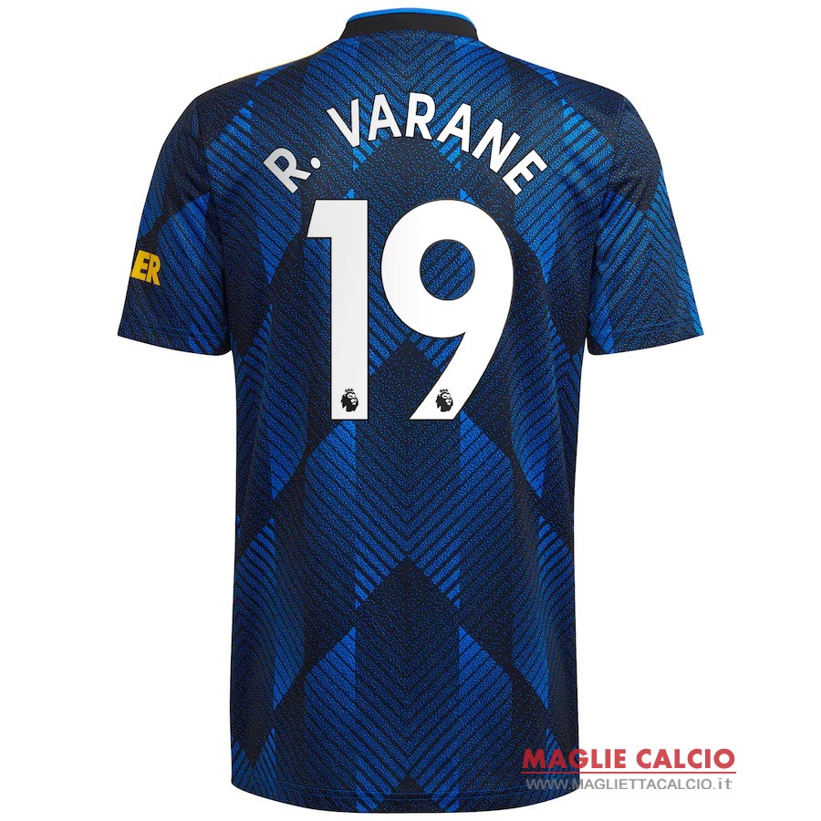 nuova maglietta manchester united 2021-2022 r. varane 19 terza